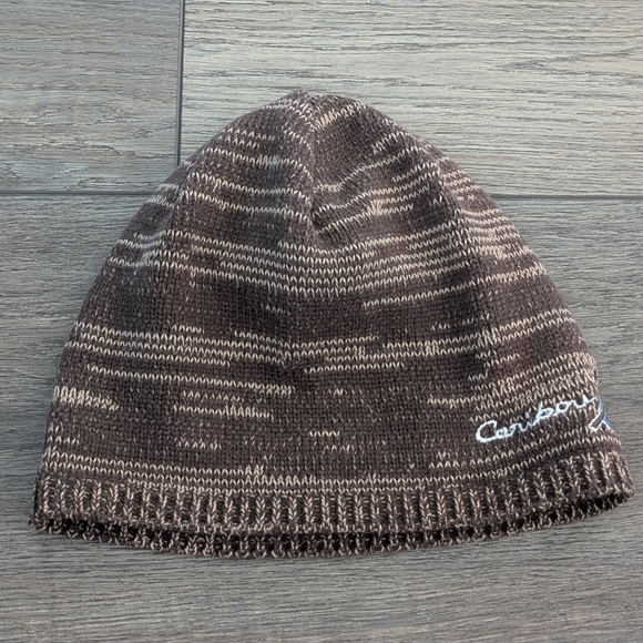 Vintage Rare Design Caribou Coffee Beanie Winter Hat Skull Cap One Size Brown - Picture 4 of 8